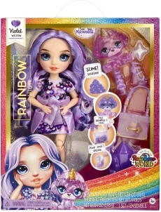 Loutka Rainbow High Violet s módními doplňky