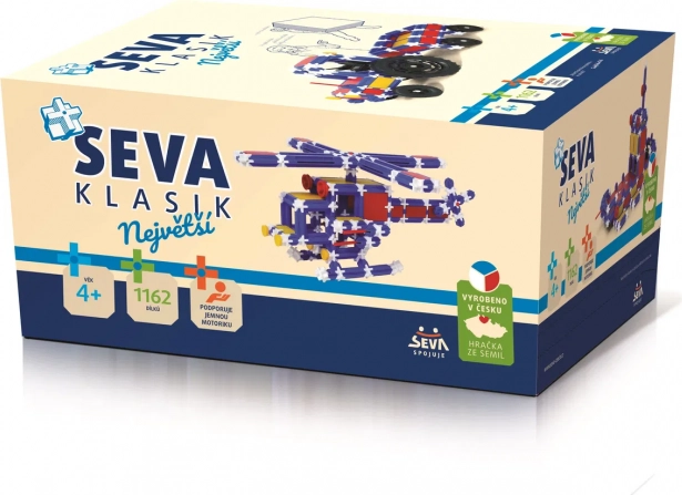 SEVA Classic Largest Building Set – plastic construction kit with 1162 pieces