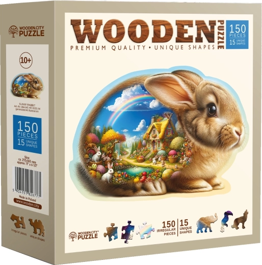 Wooden Rabbit Puzzle by Wooden City