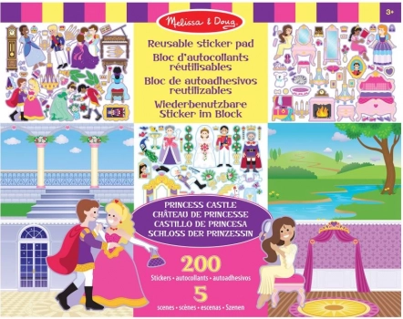 Autocollants réutilisables – château de princesses