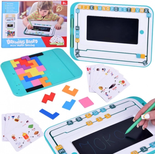 Educational Set 3-in-1 LCD Board and English Learning Cards