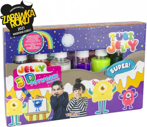 Kit créatif Tubi Jelly – figurines en gel Monstrouillettes, 6 couleurs