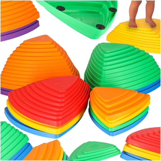 Sensory Pathway Balancing Stones - Floor Is Lava Game, 11 Colorful Elements