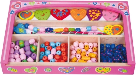 Holz-Kreativset mit Perlen für Kinder ab 3 Jahren