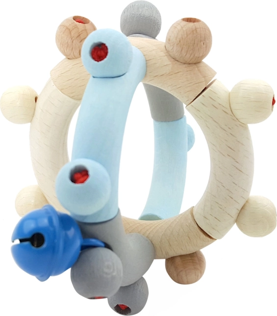 Hochet motorique en bois bleu Hess