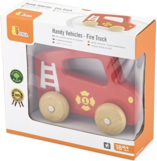 Drevené hasičské auto pre deti