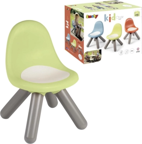 Sedia per bambini verde in plastica riciclata