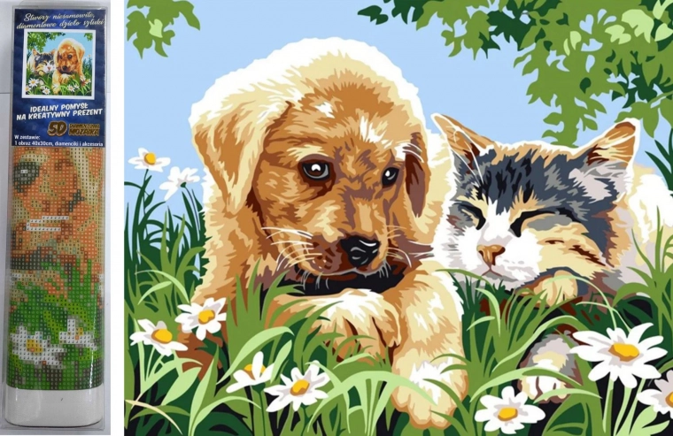 Diamantmalerei Kleine Freunde 30 × 40 cm