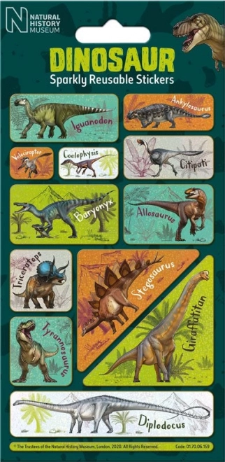 Glitterstickers dinosaurussen
