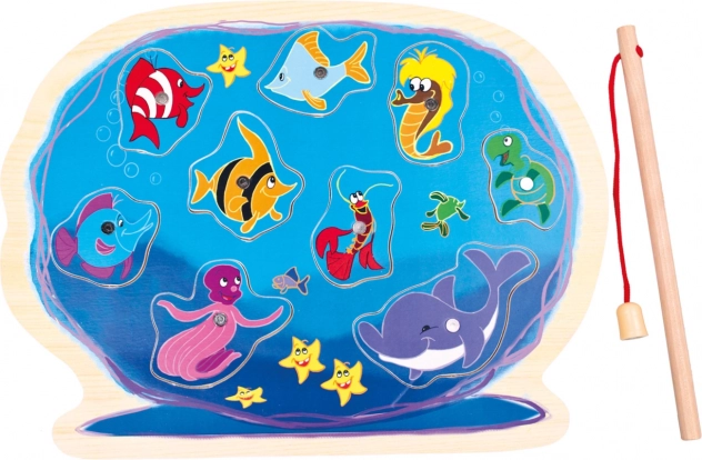 Bino Puzzle Acquario con canna da pesca