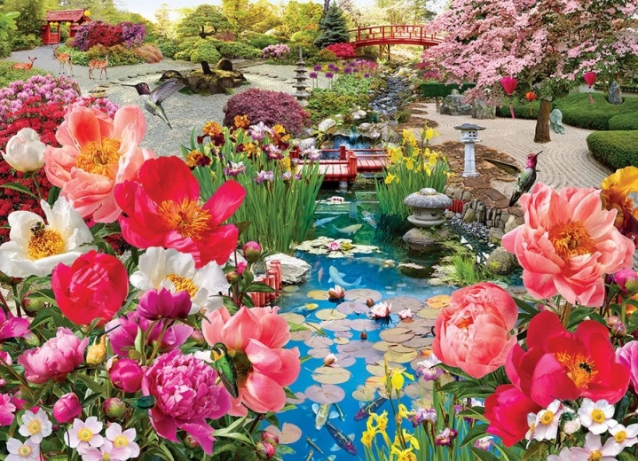 Puzzle Japanese Garden 1000 Pieces Cobble Hill