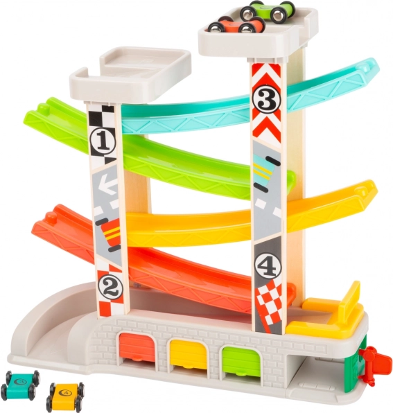 Racing Track with Parking and Garages