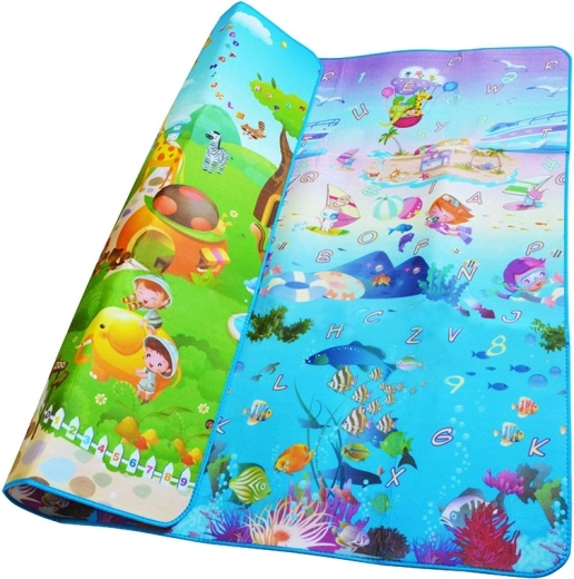 Dubbelzijdige foam speelmat Zeewereld 190 × 170 cm