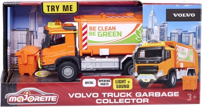 Majorette Grand Volvo Garbage Truck 19 cm with Lights and Sounds