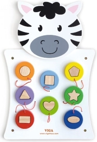 Wooden Wall Board Zebra Montessori VIGA
