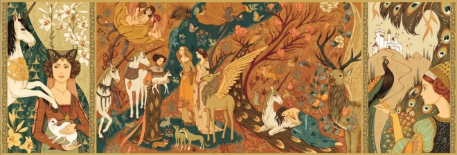 Panoramic Puzzle Unicorn Garden