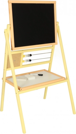 Children's Wooden Magnetic Chalkboard with Abacus