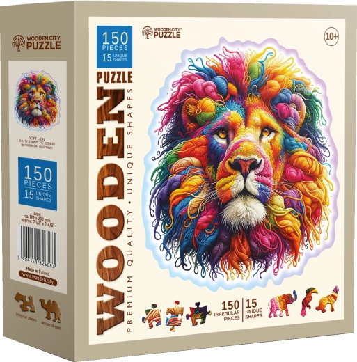 Wooden Puzzle Gentle Lion 150 Pieces