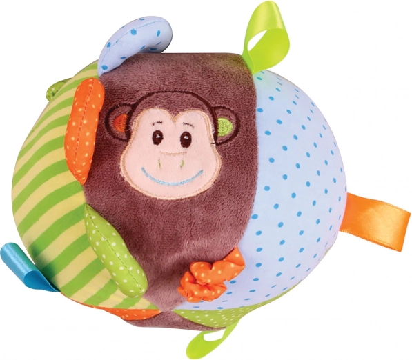 Bigjigs Baby textil aktivitás labda Cheeky majmocska