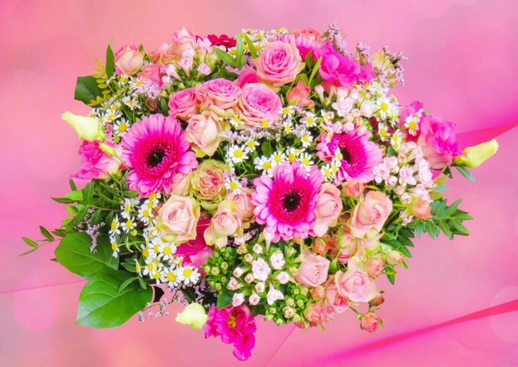 Bluebird puzzle pink bouquet of roses 500 pieces