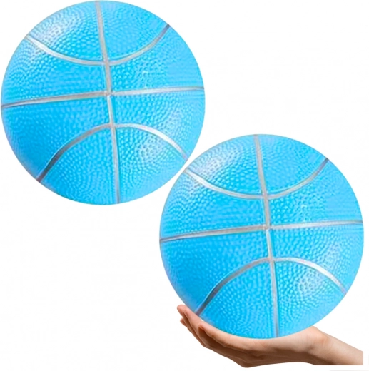 Pastel blue lightweight rubber beach ball 20 cm