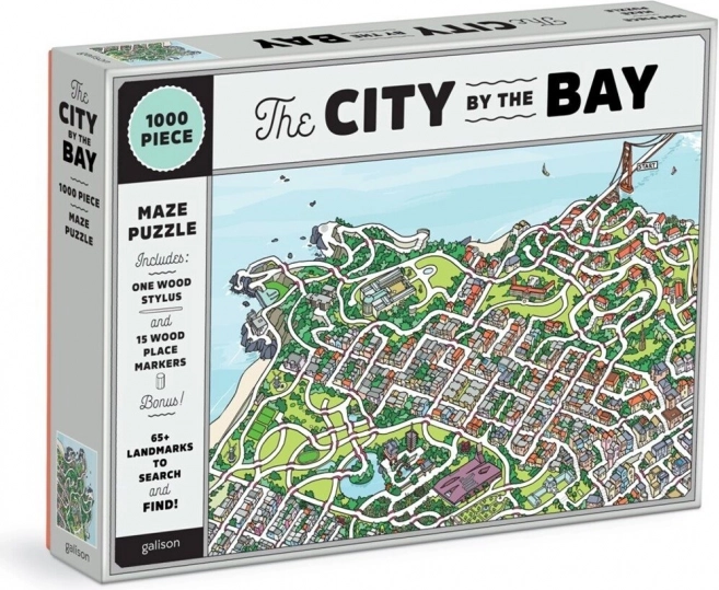 Galison Puzzle Bay City San Francisco 2-in-1, 1000 pieces