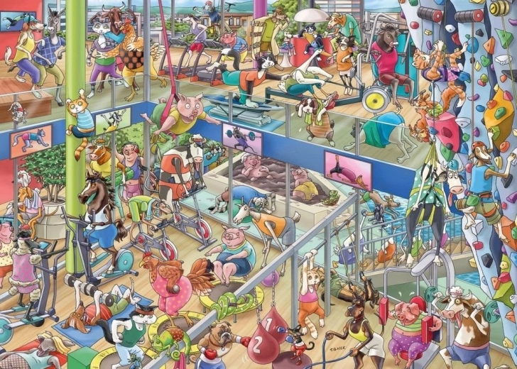 HEYE Puzzle Animal Gym – 1000 Pieces