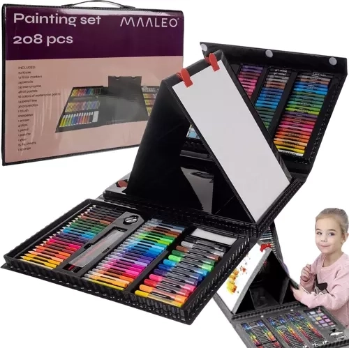 Ensemble artistique avec mallette 208 pièces Maaleo