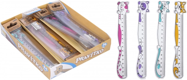 15 cm Ruler with Cat Motif