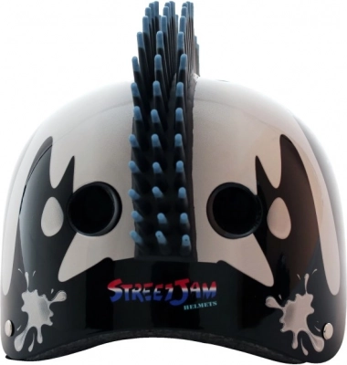 Helmet with black look and mohawk