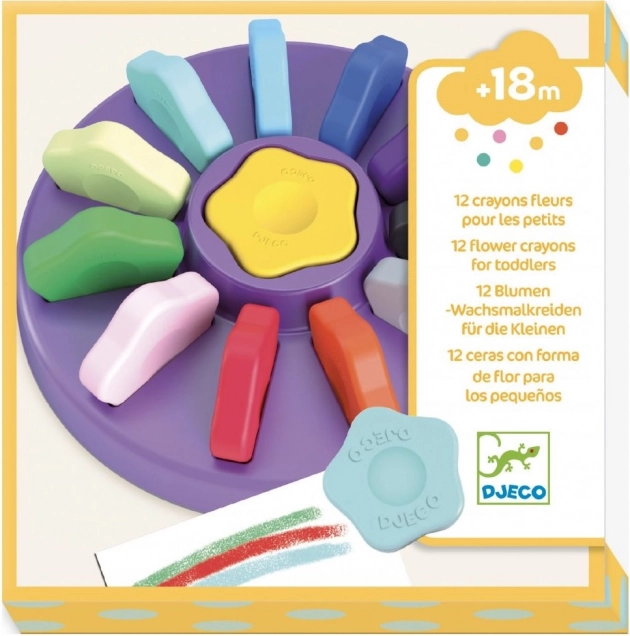DJECO flower-shaped crayons for the little ones