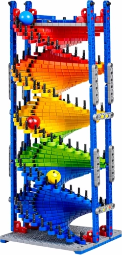 Dubbelbaans helix voor knikkerwedstrijden