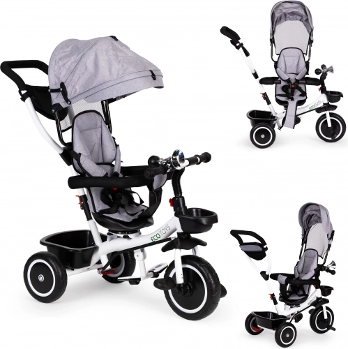 Tricycle avec siège pivotant 360° Gris ECOTOYS
