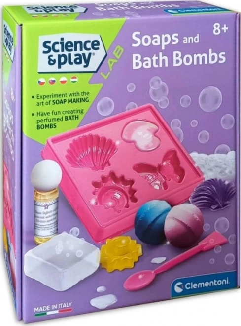 CLEMENTONI Science&Play Laboratorio per la produzione di saponi e bombe da bagno