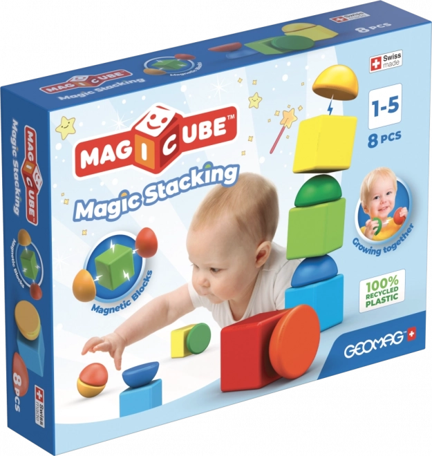 Geomag Magicube Stacking – magnetna sestavljanka za najmlajše, 8 delov