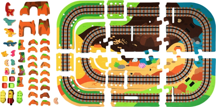 3D Dino Park made of soft EVA foam