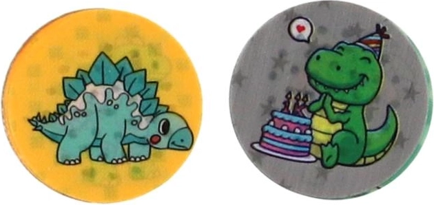 Dischetti adesivi con dinosauri