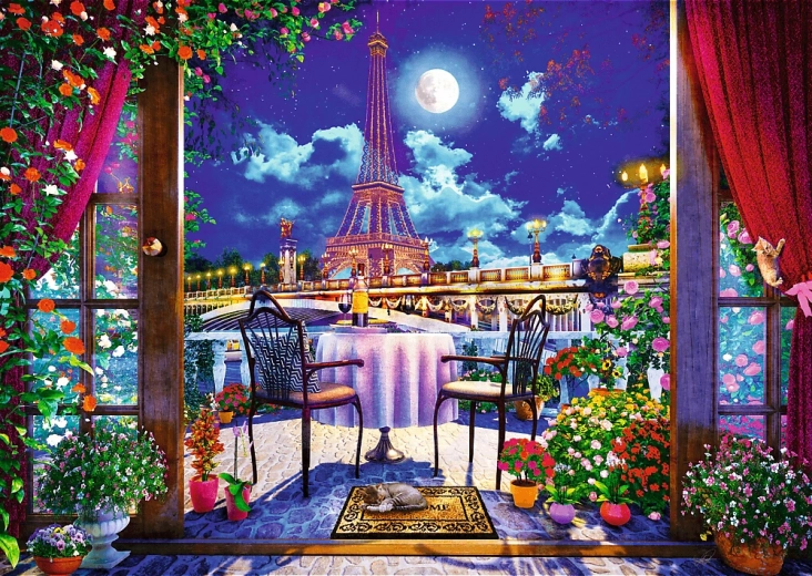 Puzzle Trefl Premium Plus: Night Paris, 1000 pieces