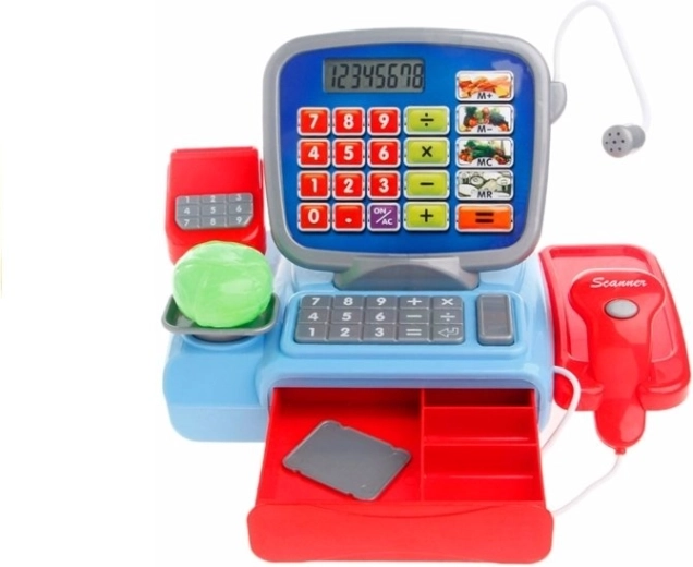 Kalkulačka a výsuvná zásuvka na mince