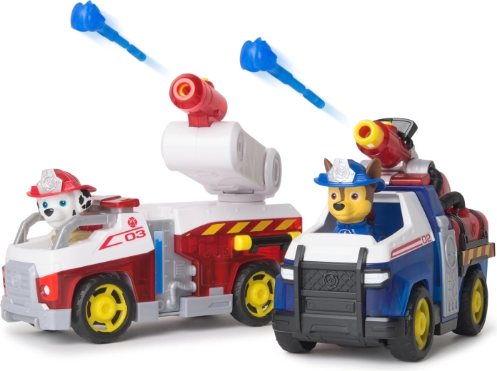 Action water cannons for realistic play