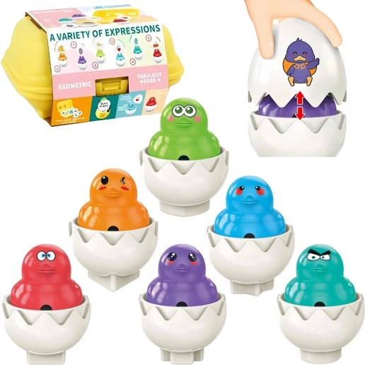 WOOPIE Mosaic Montessori Egg Clips 6pcs
