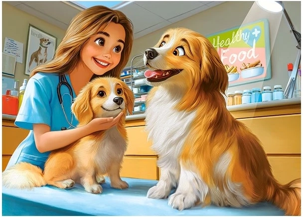 Castorland puzzle Puppies at the Vet 120 pieces