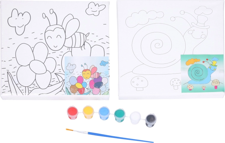 All-in-one: paints and brush included