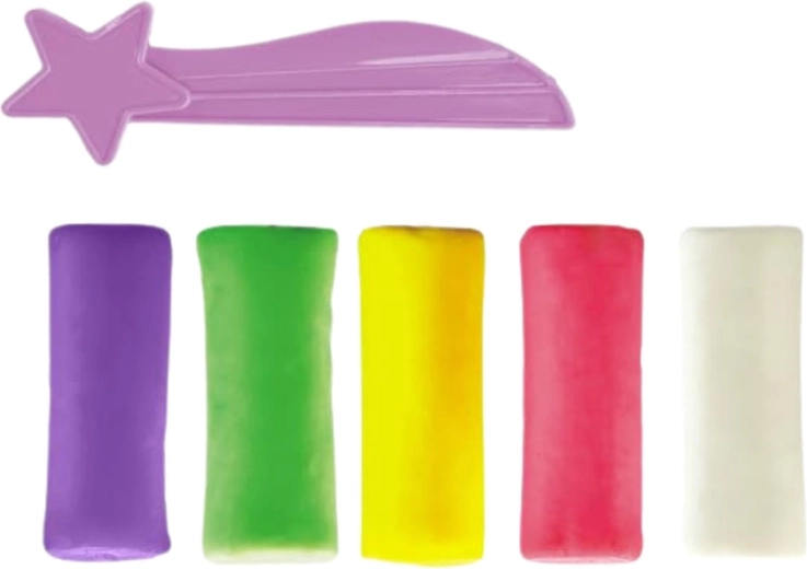 Cinque colori vivaci di pasta modellabile