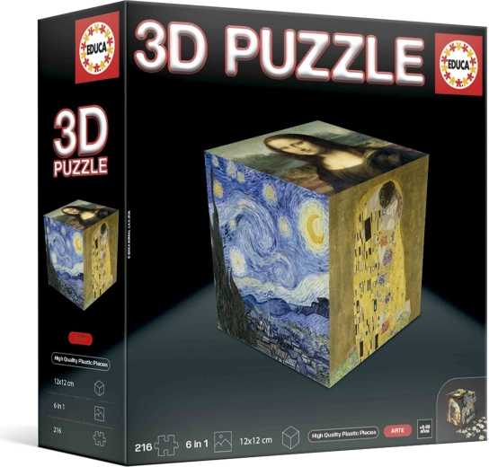 3D Puzzle Cube Art 216 Pieces EDUCA