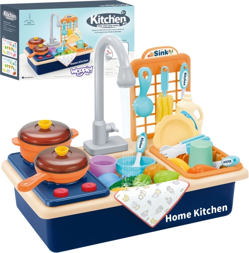 Cuisine de jeu pour enfants 2-en-1 avec évier