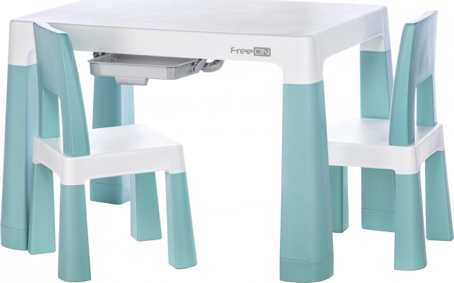 Tavolino in plastica con sedie Neo