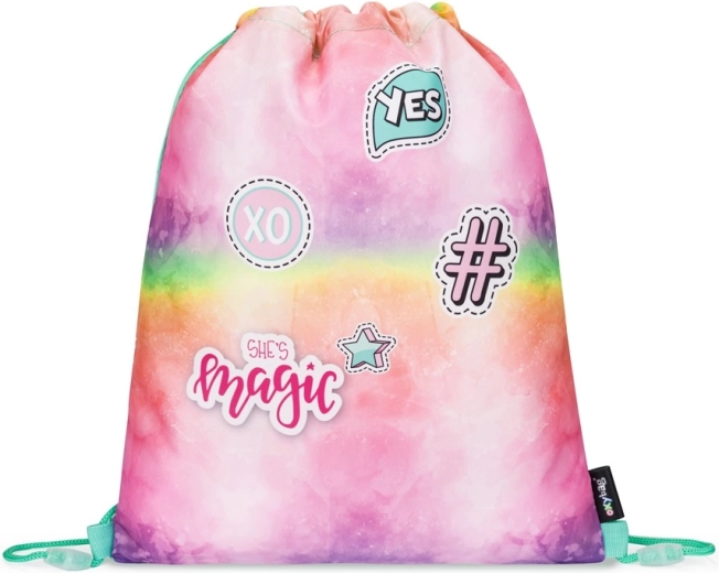 Complete set: drawstring bag and single-compartment pencil case