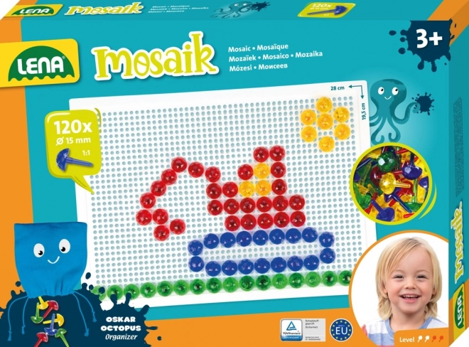 Lena peg mosaic for children – Crystal