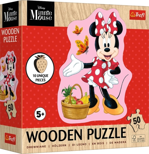 Wooden Puzzle Disney Minnie, 50 Pieces